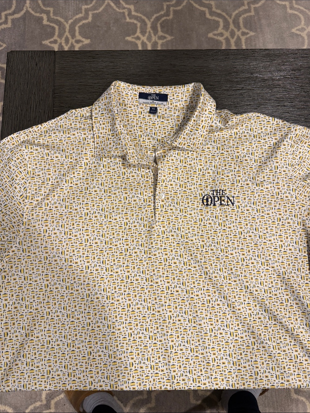 2023 Open @ St. Andrews Peter Millar Yellow logo Polo